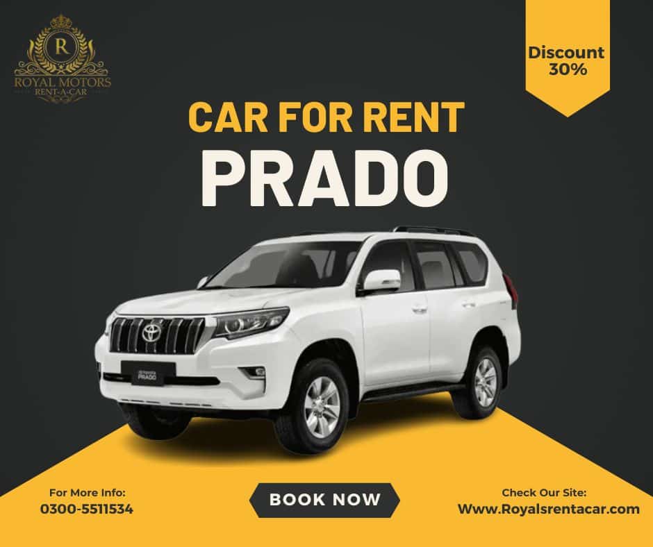 Rent a Toyota Prado in Lahore with driver