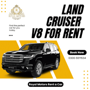 v8 for rent in lahore
